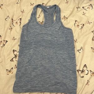 Heather blue racer back lululemon tank top